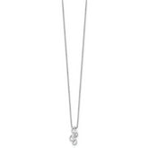 Sophia Jewelers Sterling Silver Diamond Raindrop Necklace with Rhodium Finish